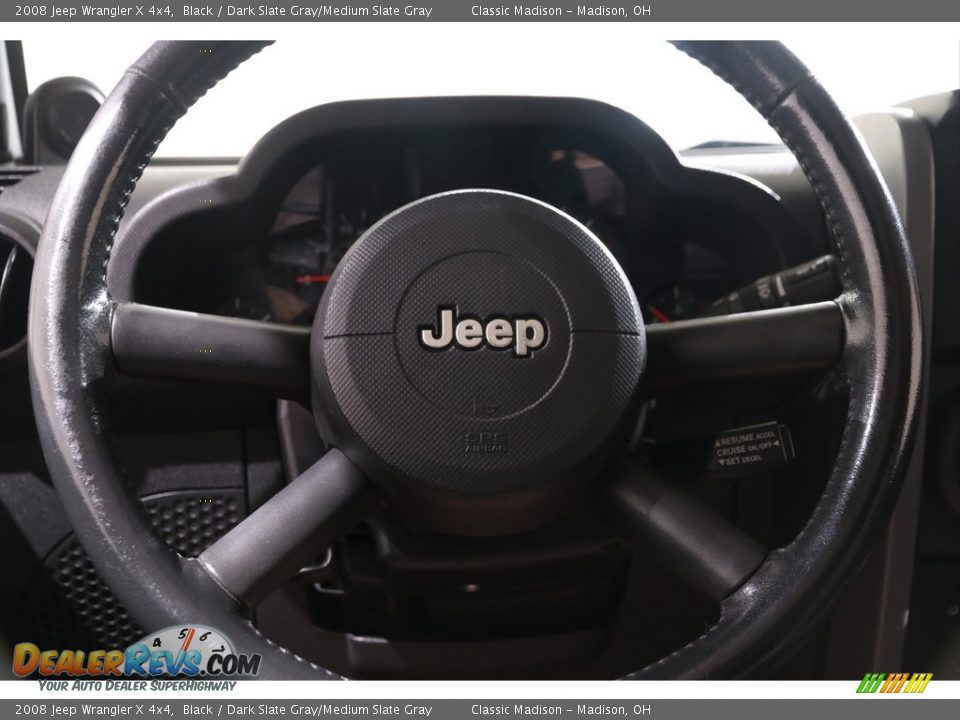 2008 Jeep Wrangler X 4x4 Black / Dark Slate Gray/Medium Slate Gray Photo #6