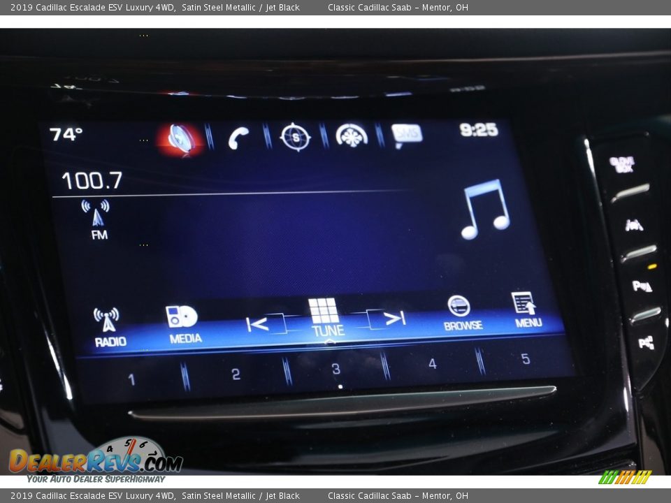 2019 Cadillac Escalade ESV Luxury 4WD Satin Steel Metallic / Jet Black Photo #14