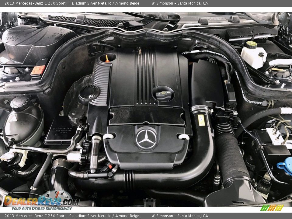2013 Mercedes-Benz C 250 Sport Palladium Silver Metallic / Almond Beige Photo #9