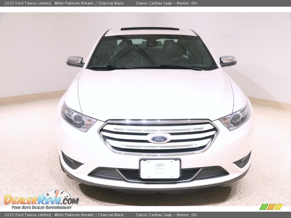 2015 Ford Taurus Limited White Platinum Metallic / Charcoal Black Photo #2