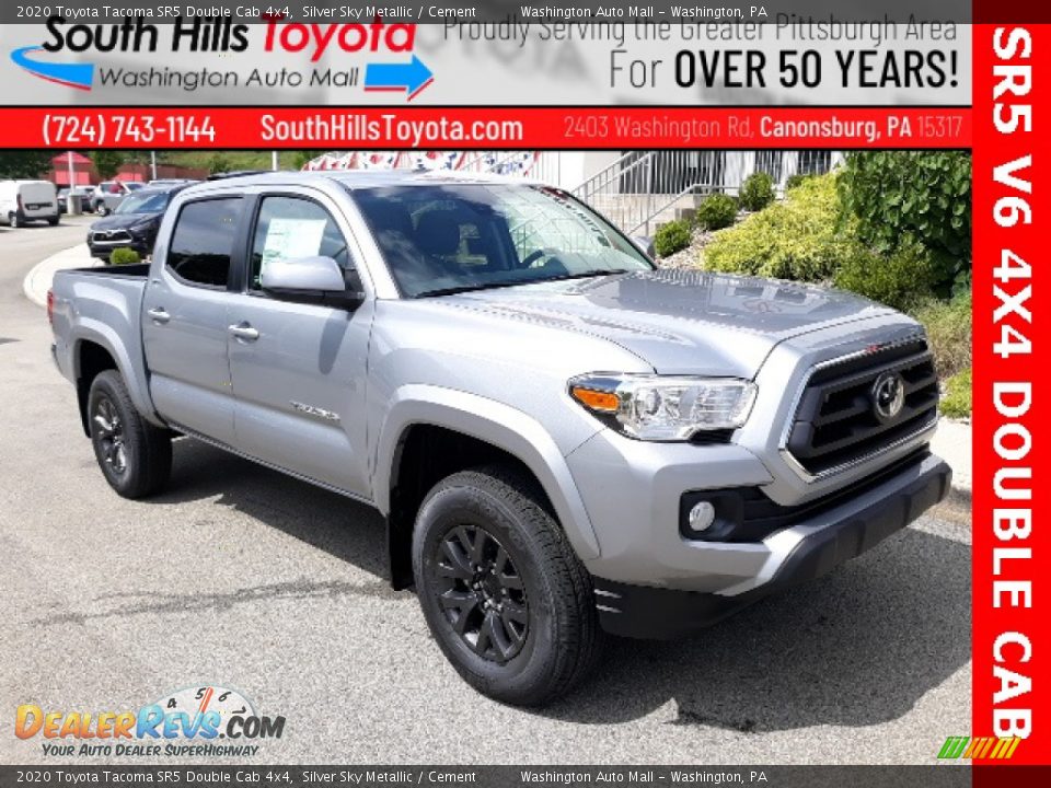 2020 Toyota Tacoma SR5 Double Cab 4x4 Silver Sky Metallic / Cement Photo #1