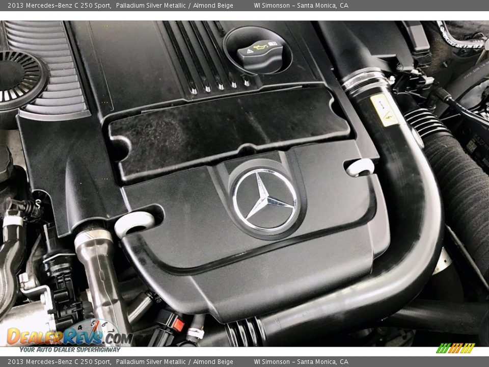 2013 Mercedes-Benz C 250 Sport Palladium Silver Metallic / Almond Beige Photo #31