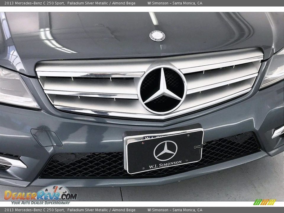 2013 Mercedes-Benz C 250 Sport Palladium Silver Metallic / Almond Beige Photo #33