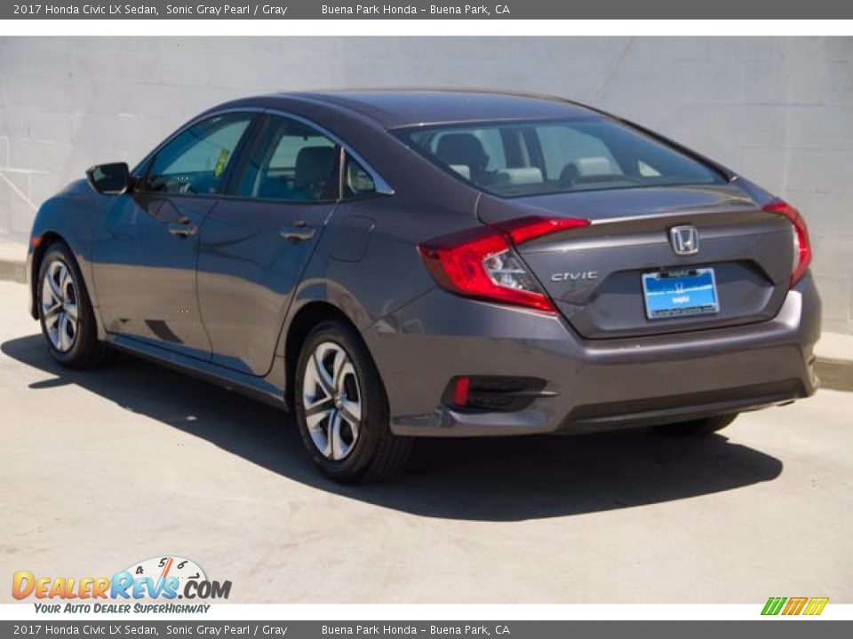 2017 Honda Civic LX Sedan Sonic Gray Pearl / Gray Photo #2