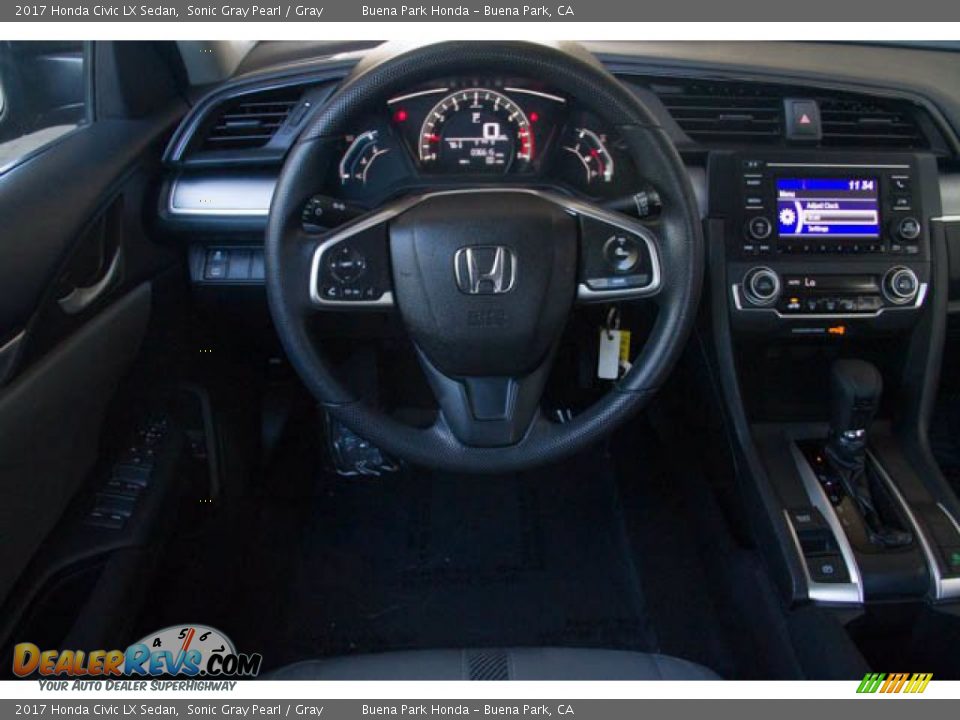 2017 Honda Civic LX Sedan Sonic Gray Pearl / Gray Photo #5