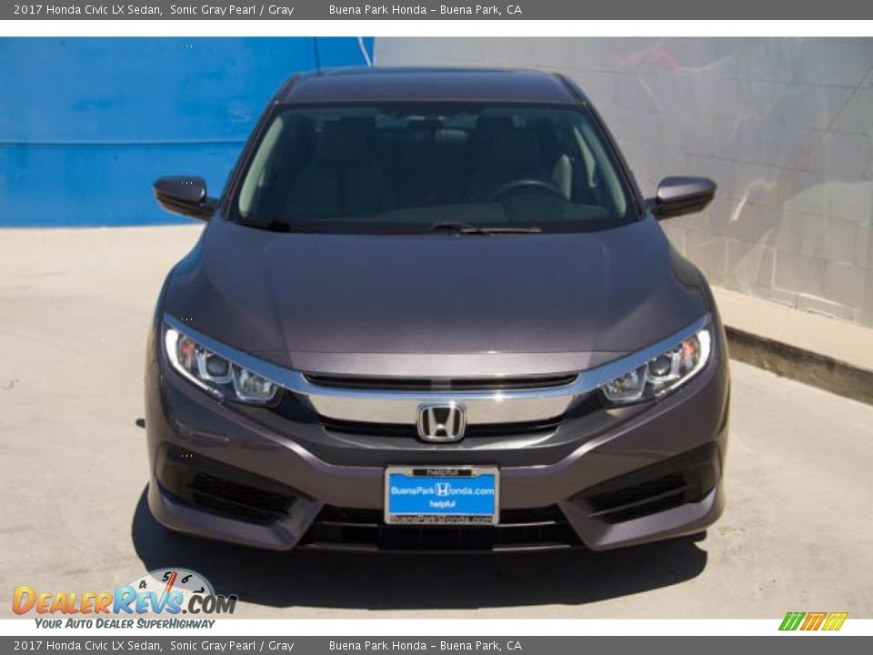 2017 Honda Civic LX Sedan Sonic Gray Pearl / Gray Photo #7