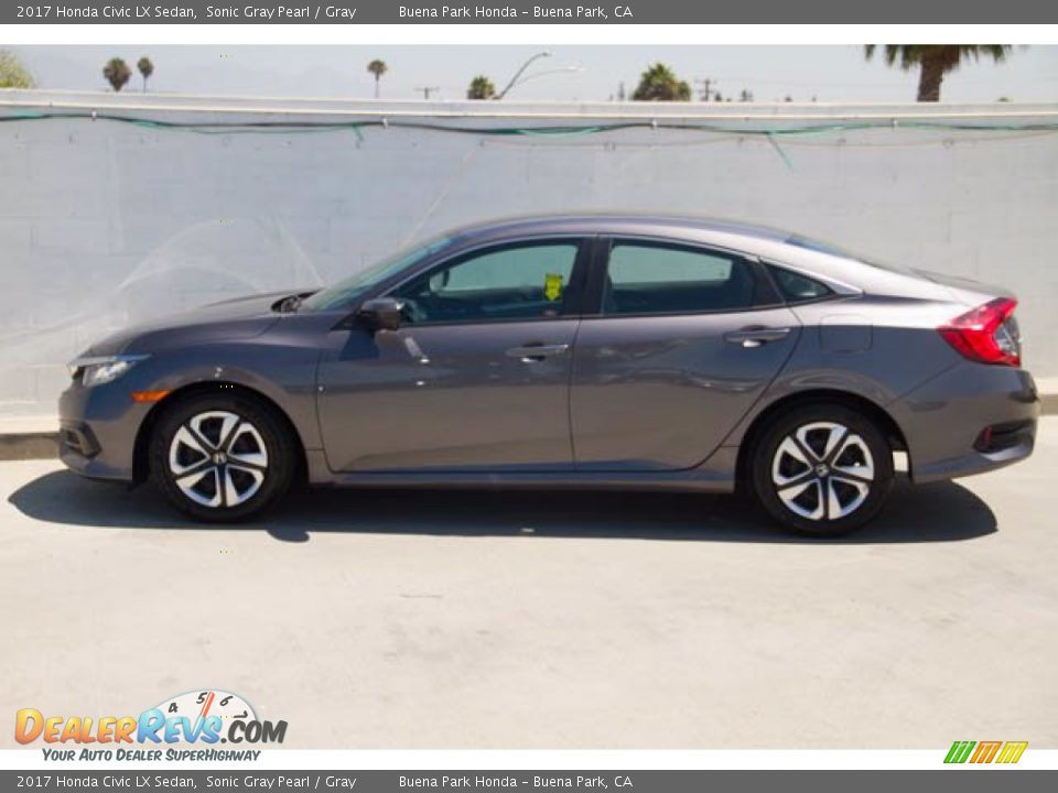 2017 Honda Civic LX Sedan Sonic Gray Pearl / Gray Photo #10