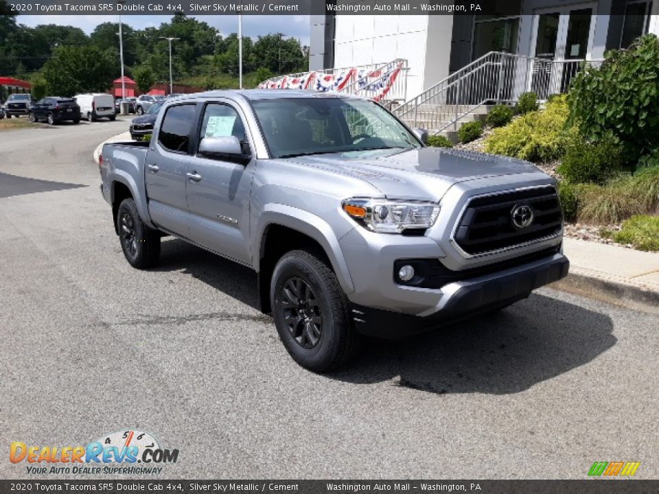 2020 Toyota Tacoma SR5 Double Cab 4x4 Silver Sky Metallic / Cement Photo #32