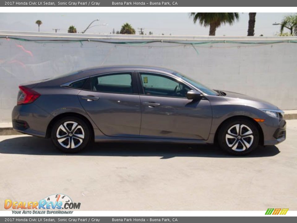 2017 Honda Civic LX Sedan Sonic Gray Pearl / Gray Photo #14