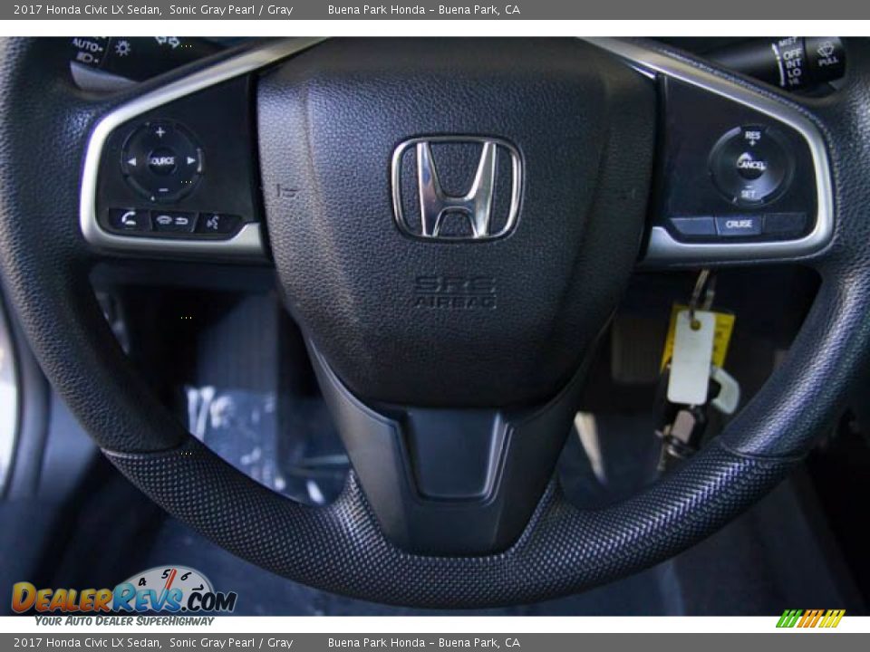 2017 Honda Civic LX Sedan Sonic Gray Pearl / Gray Photo #15