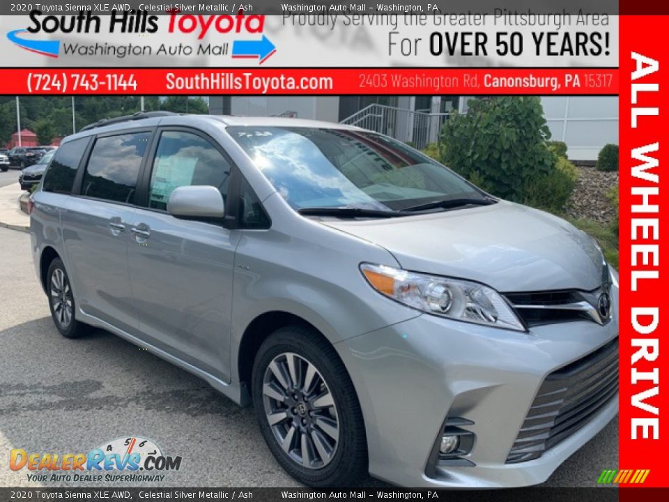 2020 Toyota Sienna XLE AWD Celestial Silver Metallic / Ash Photo #1