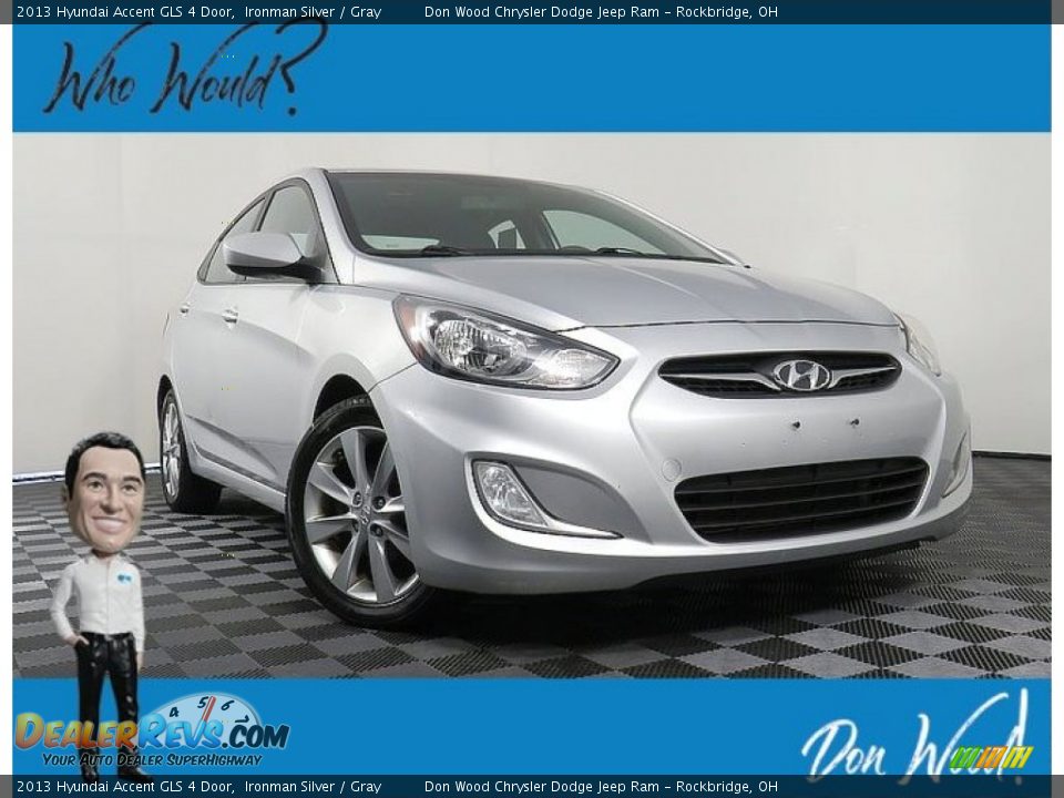2013 Hyundai Accent GLS 4 Door Ironman Silver / Gray Photo #1