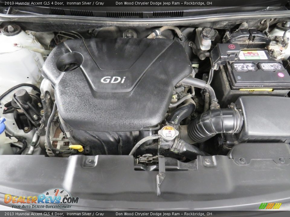 2013 Hyundai Accent GLS 4 Door Ironman Silver / Gray Photo #6