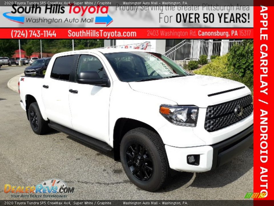 2020 Toyota Tundra SR5 CrewMax 4x4 Super White / Graphite Photo #1