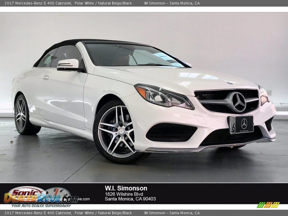 2017 Mercedes-Benz E 400 Cabriolet Polar White / Natural Beige/Black Photo #1