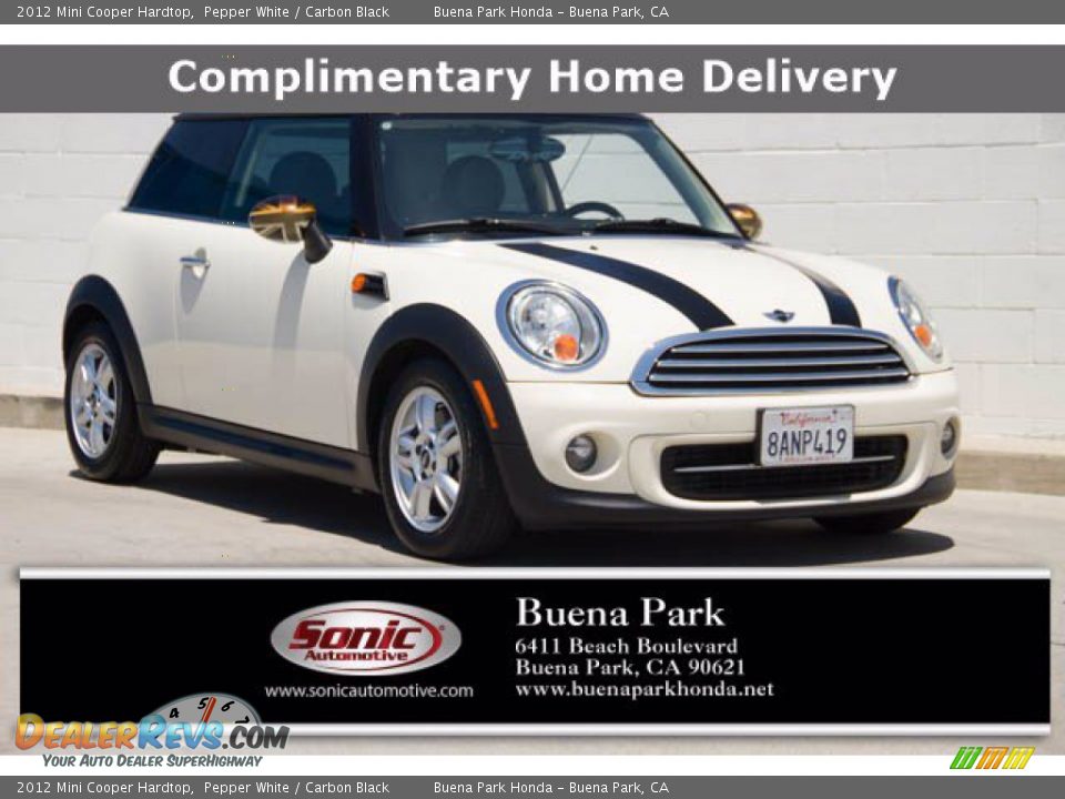 2012 Mini Cooper Hardtop Pepper White / Carbon Black Photo #1