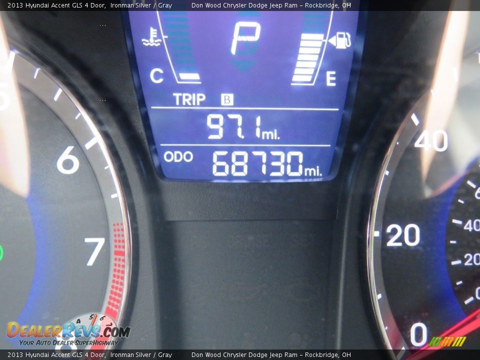 2013 Hyundai Accent GLS 4 Door Ironman Silver / Gray Photo #20