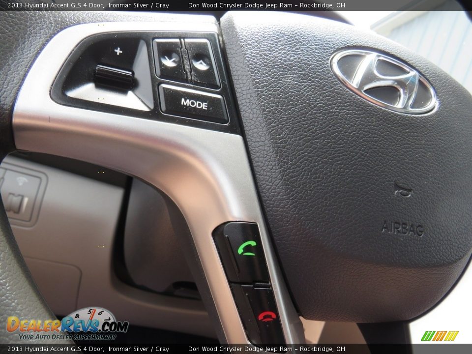 2013 Hyundai Accent GLS 4 Door Ironman Silver / Gray Photo #22