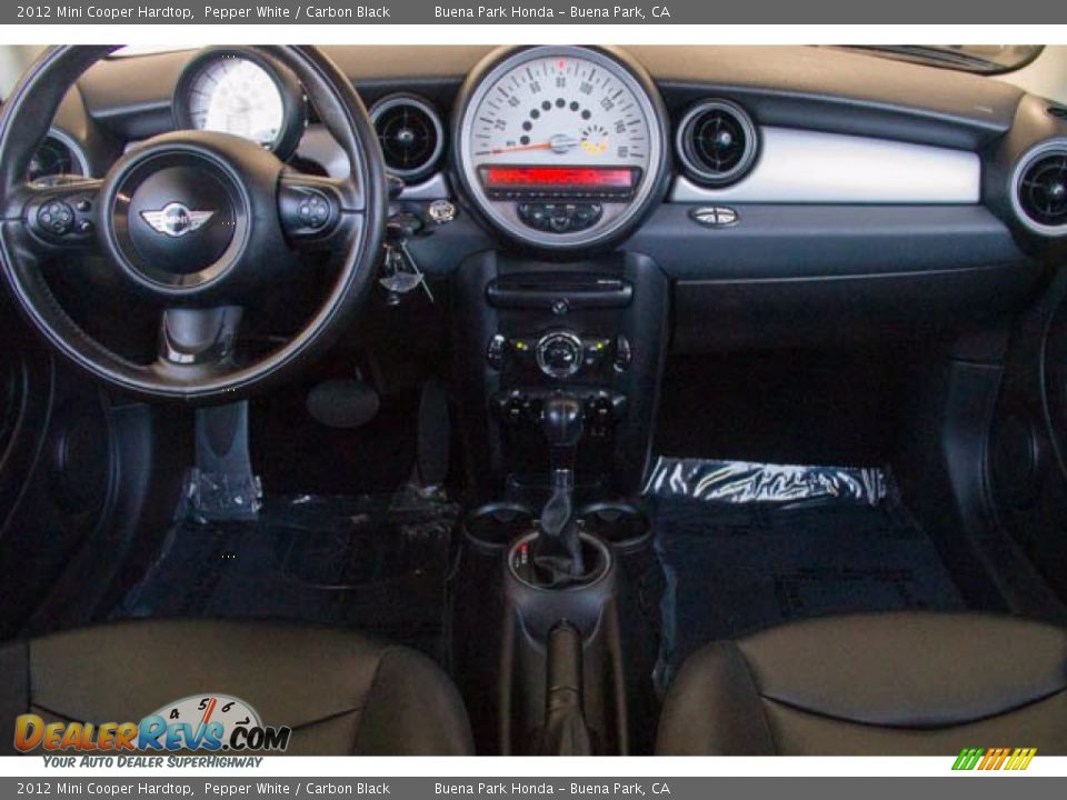 2012 Mini Cooper Hardtop Pepper White / Carbon Black Photo #5