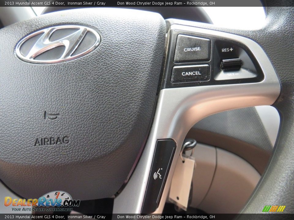 2013 Hyundai Accent GLS 4 Door Ironman Silver / Gray Photo #23