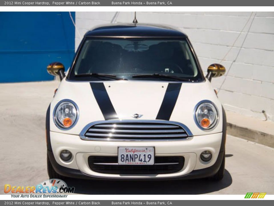 2012 Mini Cooper Hardtop Pepper White / Carbon Black Photo #7