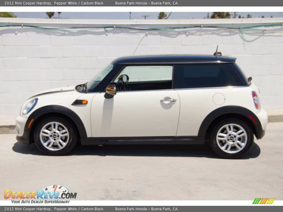 2012 Mini Cooper Hardtop Pepper White / Carbon Black Photo #8