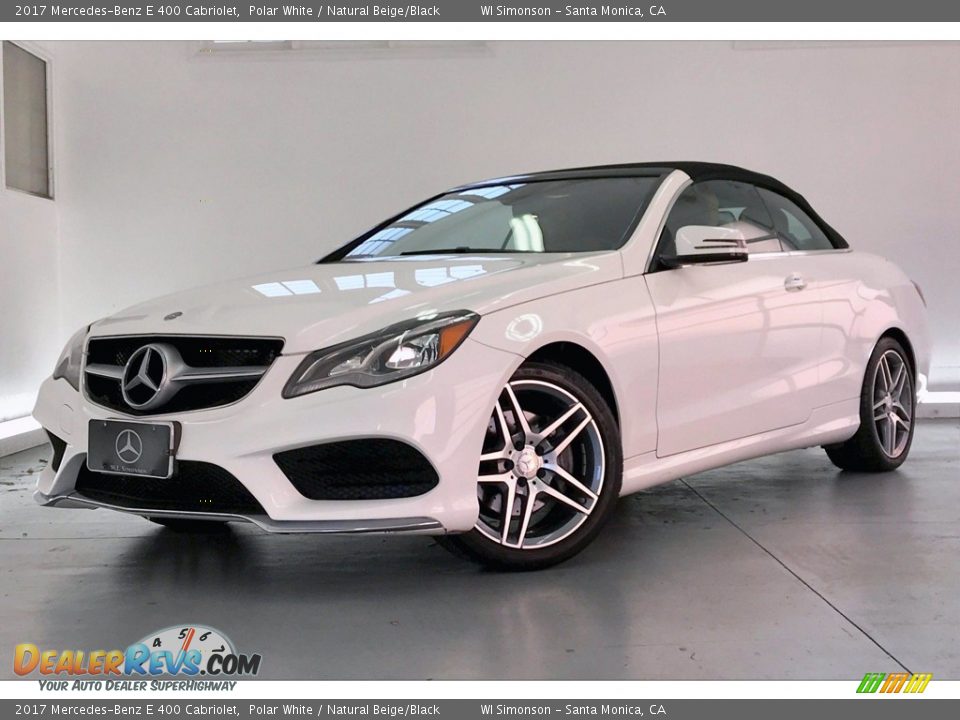 2017 Mercedes-Benz E 400 Cabriolet Polar White / Natural Beige/Black Photo #12