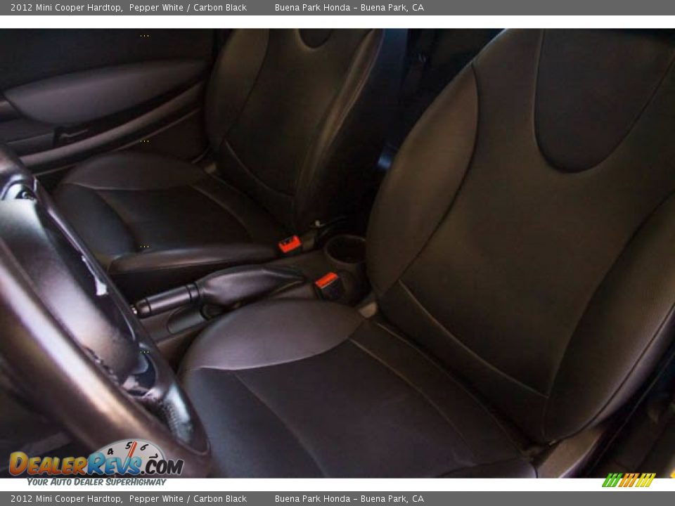2012 Mini Cooper Hardtop Pepper White / Carbon Black Photo #18