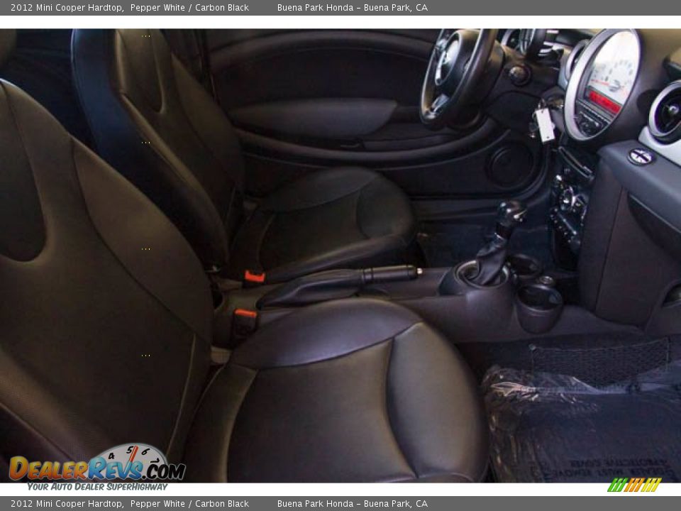 2012 Mini Cooper Hardtop Pepper White / Carbon Black Photo #21