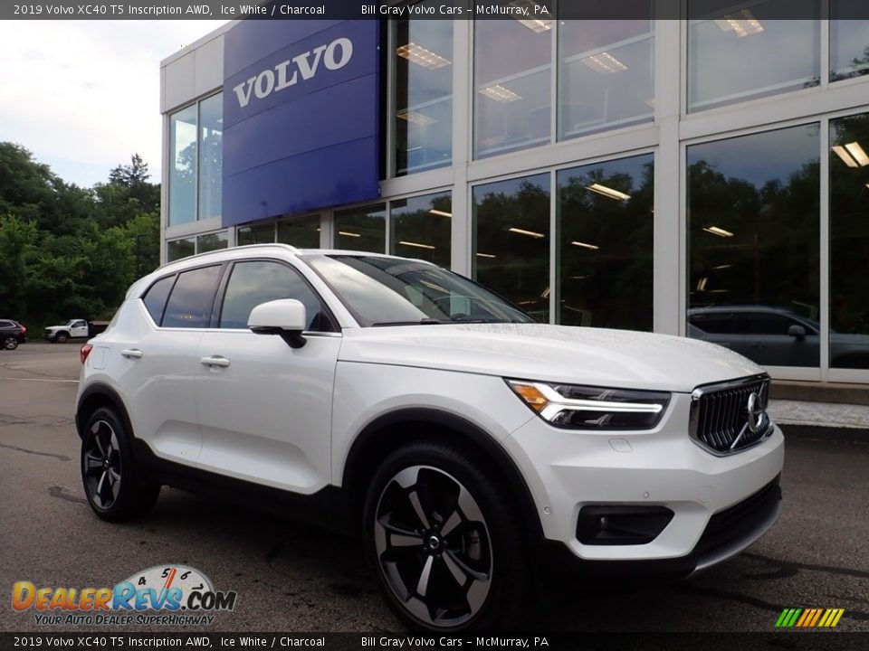 2019 Volvo XC40 T5 Inscription AWD Ice White / Charcoal Photo #1