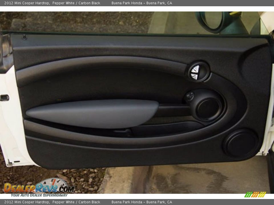2012 Mini Cooper Hardtop Pepper White / Carbon Black Photo #24