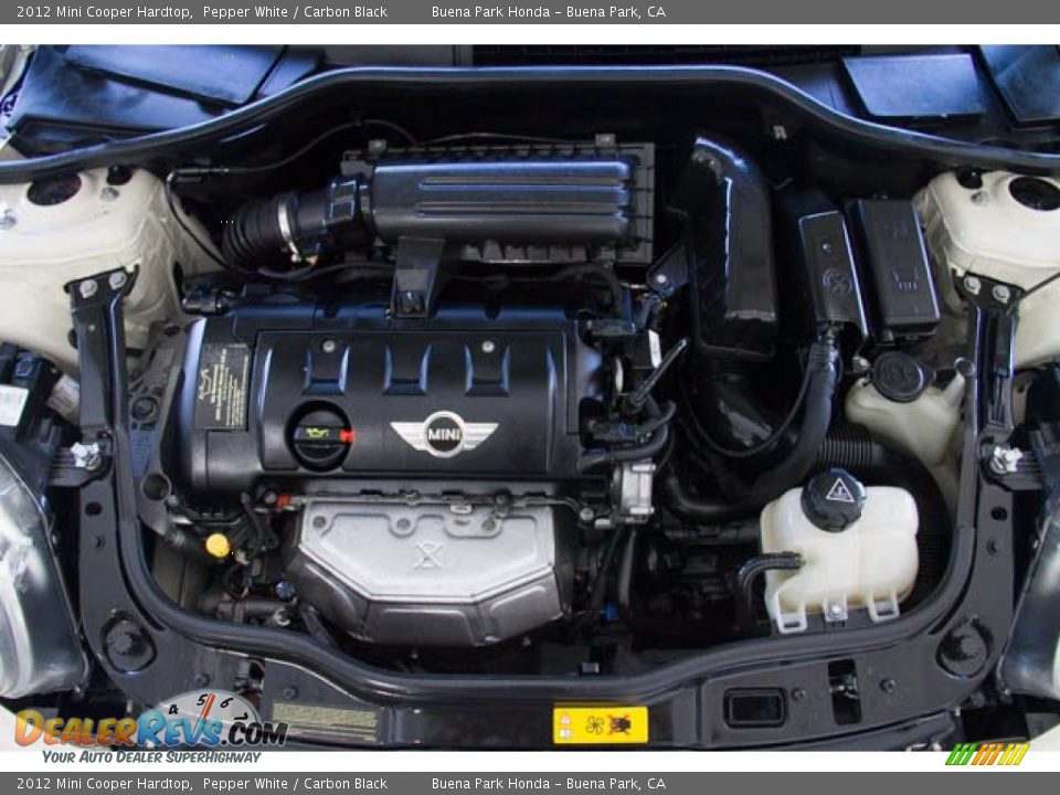 2012 Mini Cooper Hardtop Pepper White / Carbon Black Photo #26