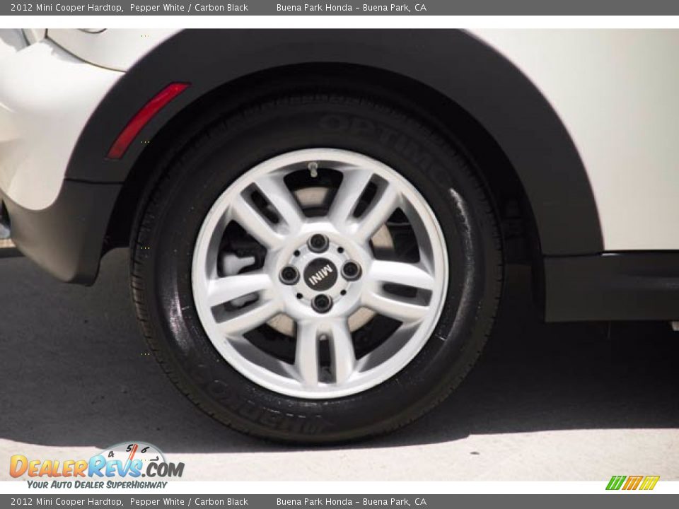 2012 Mini Cooper Hardtop Pepper White / Carbon Black Photo #27