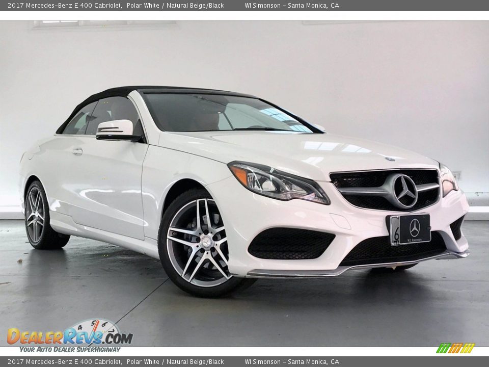 2017 Mercedes-Benz E 400 Cabriolet Polar White / Natural Beige/Black Photo #34