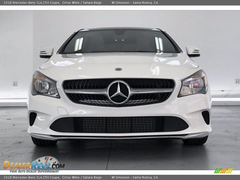 2018 Mercedes-Benz CLA 250 Coupe Cirrus White / Sahara Beige Photo #2