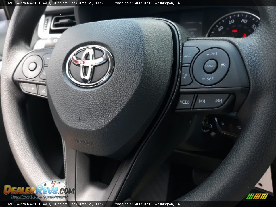 2020 Toyota RAV4 LE AWD Midnight Black Metallic / Black Photo #6