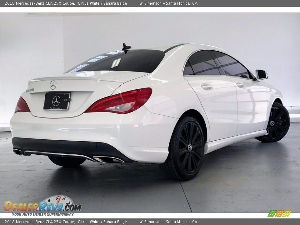 2018 Mercedes-Benz CLA 250 Coupe Cirrus White / Sahara Beige Photo #16