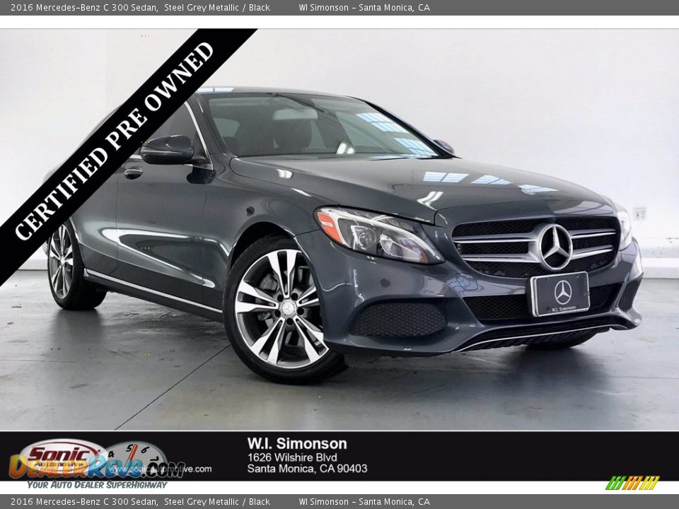 2016 Mercedes-Benz C 300 Sedan Steel Grey Metallic / Black Photo #1