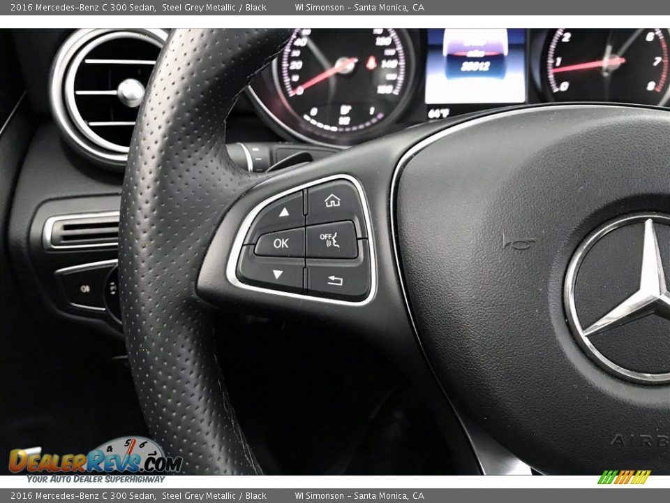 2016 Mercedes-Benz C 300 Sedan Steel Grey Metallic / Black Photo #18