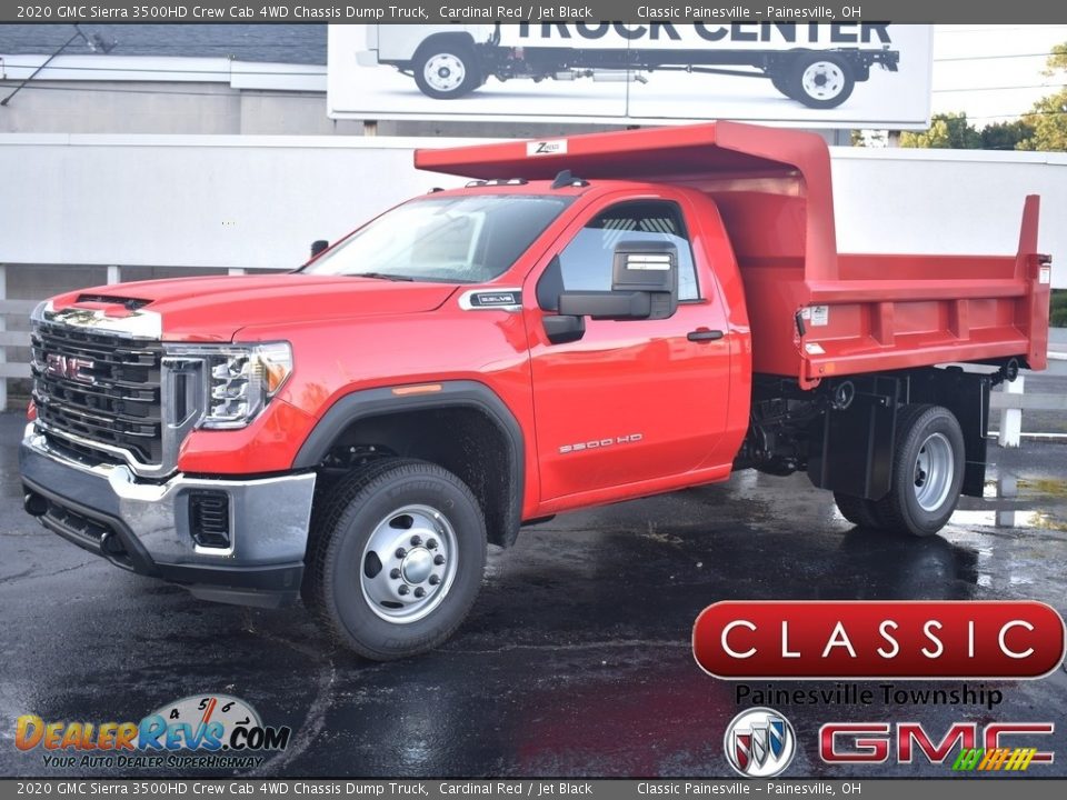 2020 GMC Sierra 3500HD Crew Cab 4WD Chassis Dump Truck Cardinal Red / Jet Black Photo #1