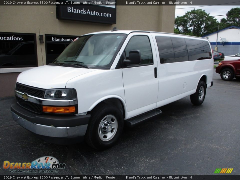 2019 Chevrolet Express 3500 Passenger LT Summit White / Medium Pewter Photo #2