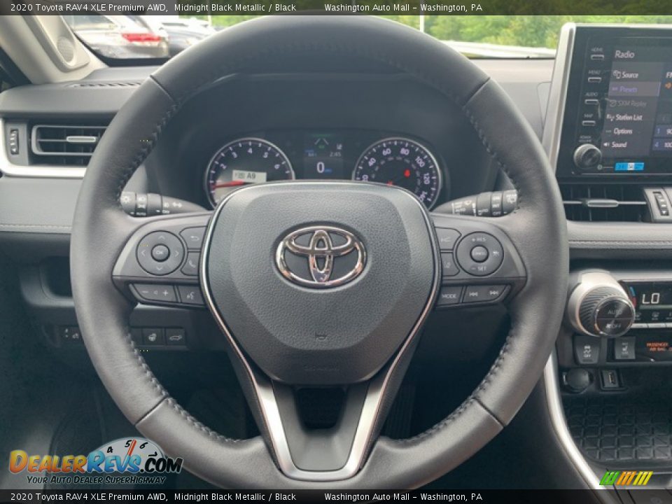 2020 Toyota RAV4 XLE Premium AWD Midnight Black Metallic / Black Photo #4