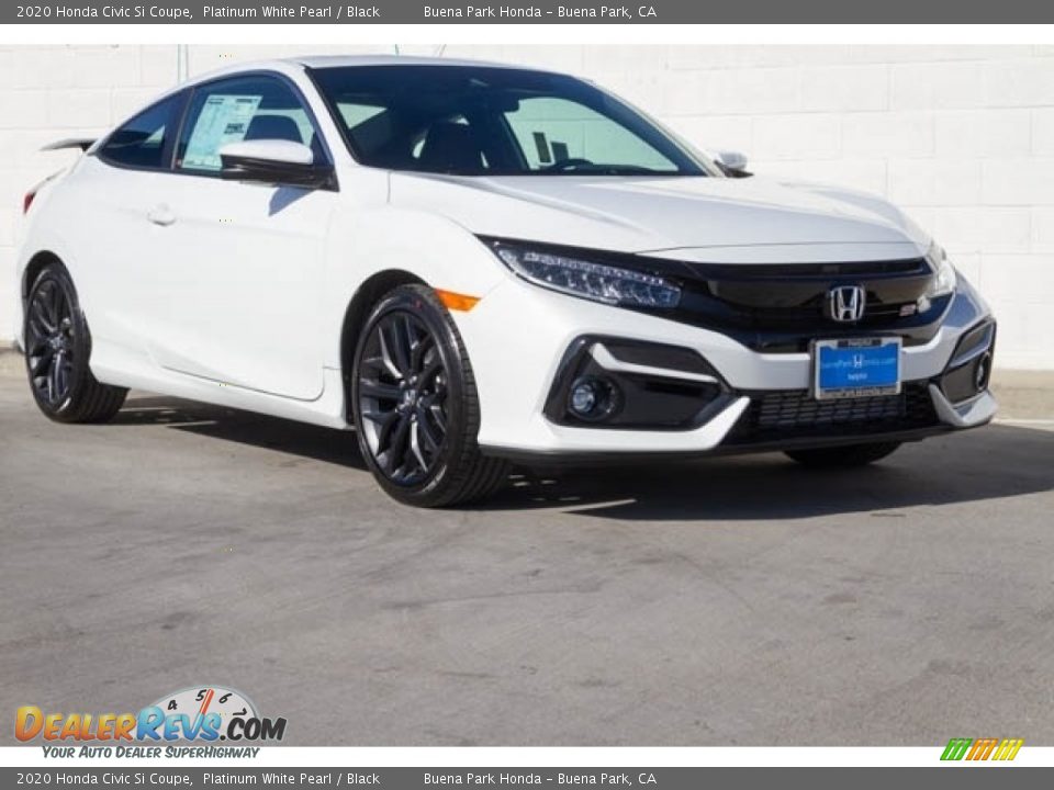 2020 Honda Civic Si Coupe Platinum White Pearl / Black Photo #1