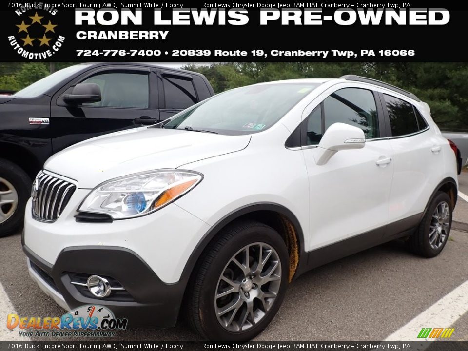 2016 Buick Encore Sport Touring AWD Summit White / Ebony Photo #1