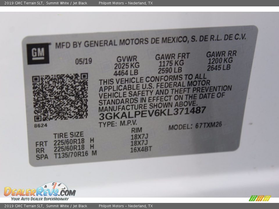 2019 GMC Terrain SLT Summit White / Jet Black Photo #34