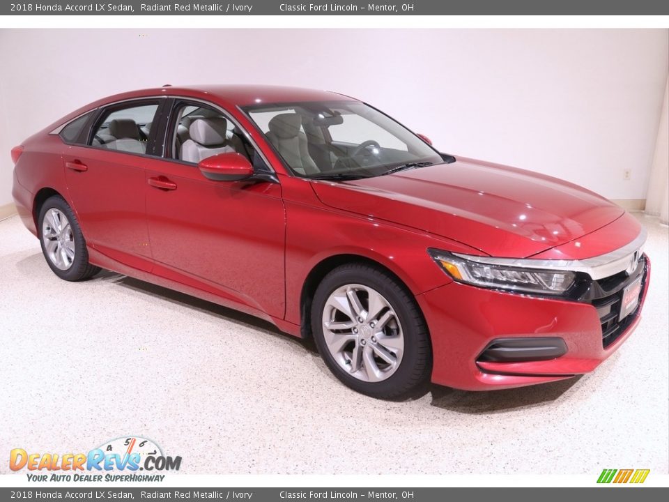 2018 Honda Accord LX Sedan Radiant Red Metallic / Ivory Photo #1