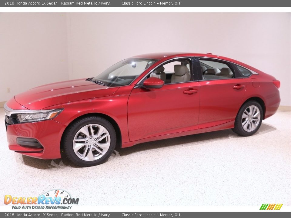 2018 Honda Accord LX Sedan Radiant Red Metallic / Ivory Photo #3