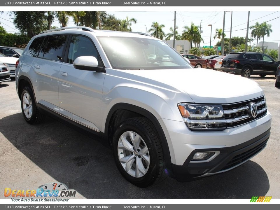2018 Volkswagen Atlas SEL Reflex Silver Metallic / Titan Black Photo #2