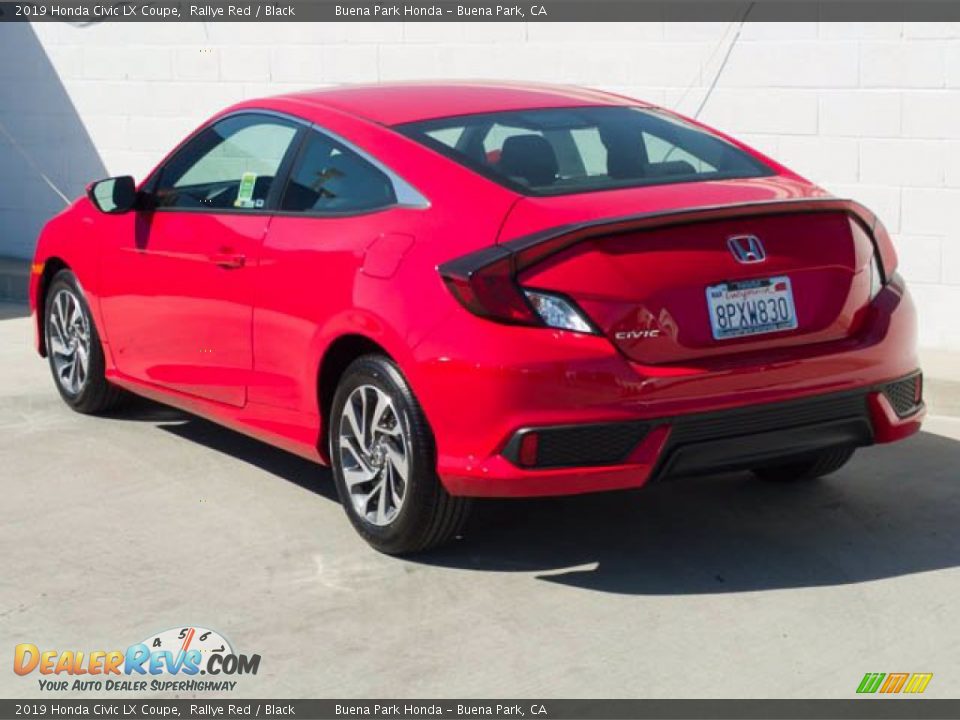 2019 Honda Civic LX Coupe Rallye Red / Black Photo #2