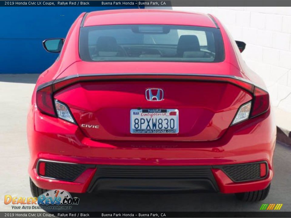 2019 Honda Civic LX Coupe Rallye Red / Black Photo #11